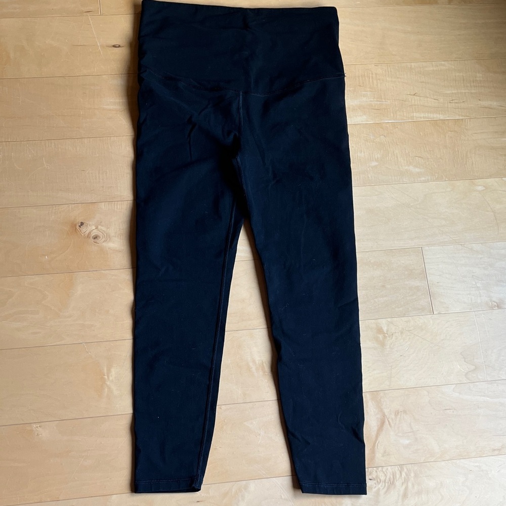 GAP Black Performance Cotton Leggings maternity